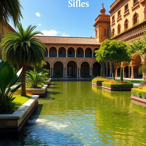 Escena de la serie 'Juego de Tronos' filmada en el Alc&aacute;zar de Sevilla, representando los Jardines del Agua de Dorne.