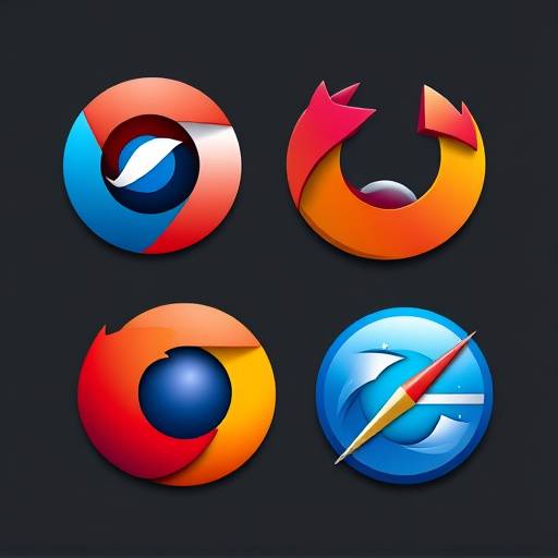 Iconos de diferentes navegadores web: Chrome, Firefox, Edge, Safari