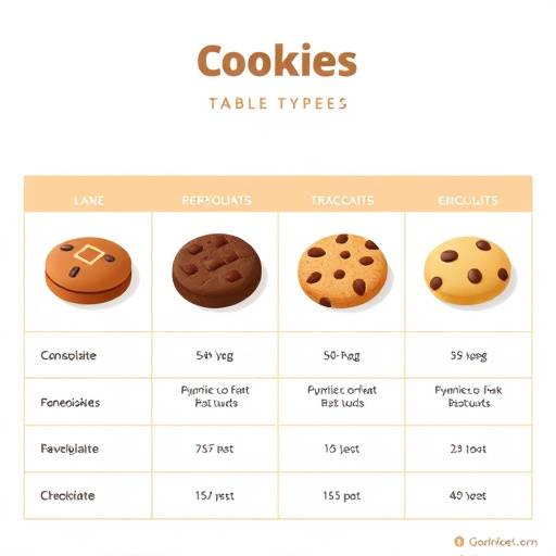 Tabla que muestra los diferentes tipos de cookies utilizadas